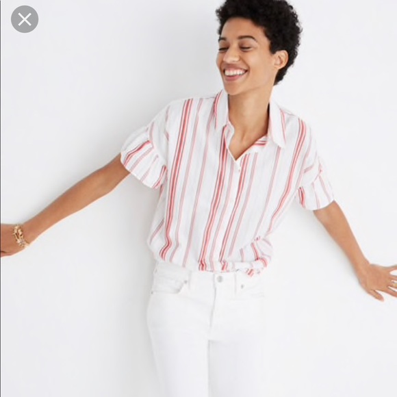 Madewell Tops - Madewell Central Ruffle-Sleeve Shirt